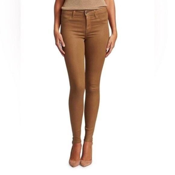L’agence Jeans Women's Size 24 Coated Skinny High Rise Fitted Marguerite Java - Picture 2 of 14